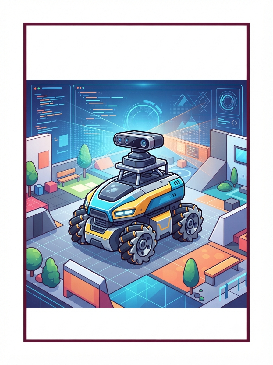 Carátula: Simulación de un entorno de trabajo y plataforma robótica en ROS2 y Gazebo